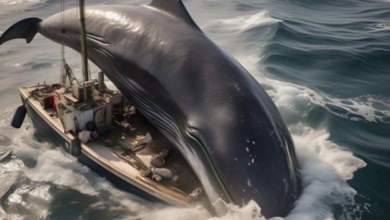 Whale Lands on Boat