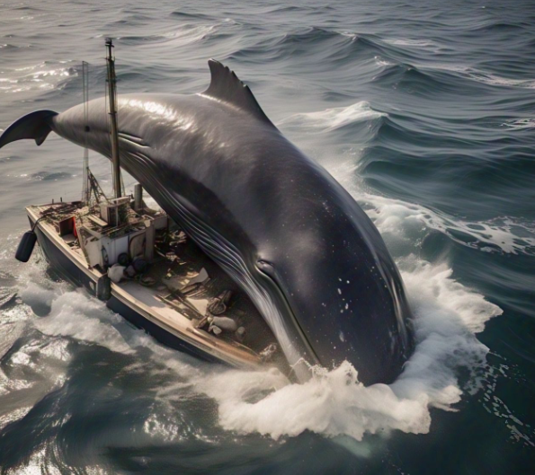 Whale Lands on Boat